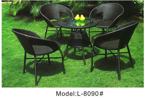 Cheap Backyard wicker rattan 4 chairs set-8090 for sale