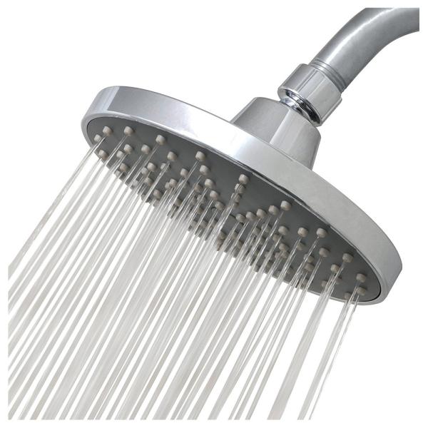 Cheap 6in Square Overhead Fixed Rain Shower Head Chrome Black Water Saving for sale