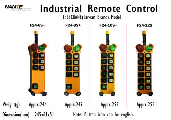 Cheap Single / Double Speed Wireless Hoist Remote Control Wireless Industrial Remote Controller F24+ Series for sale