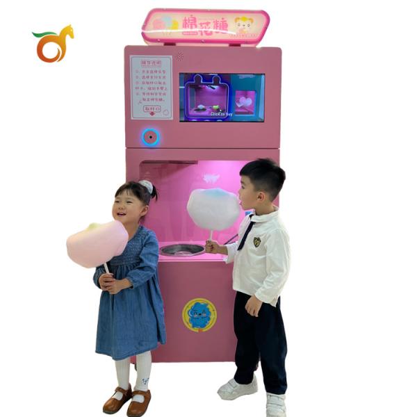 Cheap Commercial Automatic Cotton Candy Vending Machine ROHS Multi Language for sale