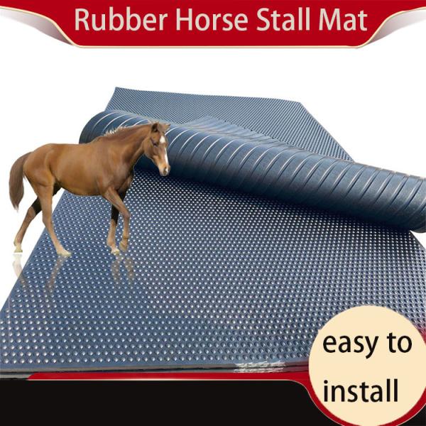 Cheap 4' X 6' X 3/4" Rubber Floor Mat For Equine Stall Heaviest Duty Indestructible Non Slip Smooth Diamond Surface for sale