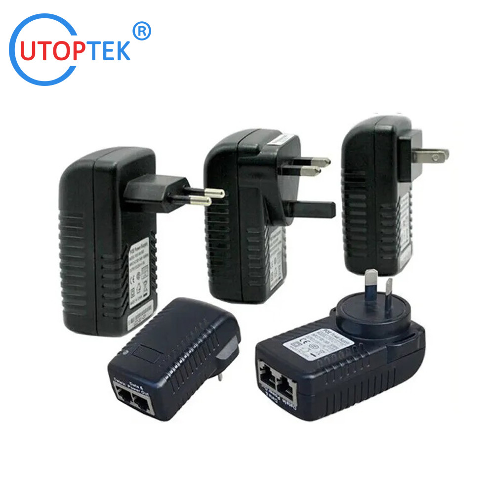 High Quality 48V/0.5A AC/DC POE Power adapter US/EU/UK/AU available power for CCTV IP Camera/Wireless APs
