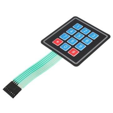 Cheap Custom 4x3 Array 12 Keys Matrix Membrane Switches Keypads With Embossed Metal Buttons for sale