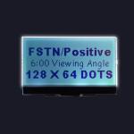 Character Transflective 128x64 Graphic LCD Module Display Fstn Positive COG Type