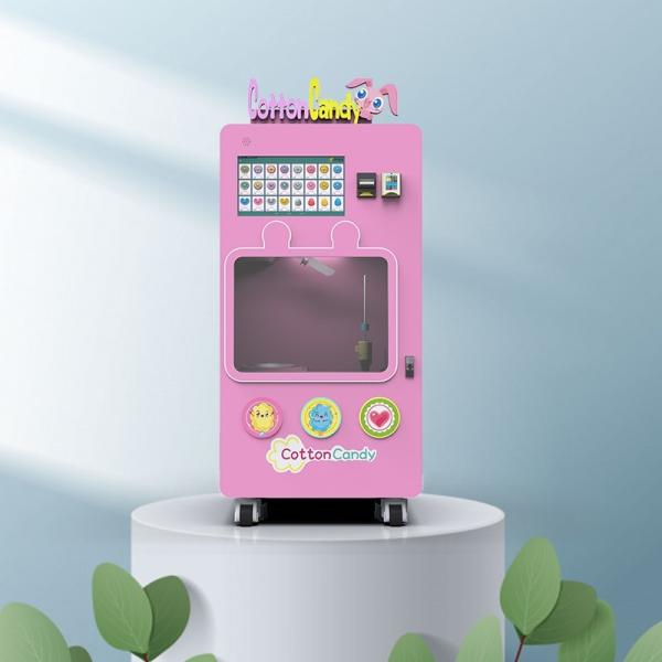 Cheap Double Nozzle Fairy Floss Vending Machine Wireless Remote App Control for sale
