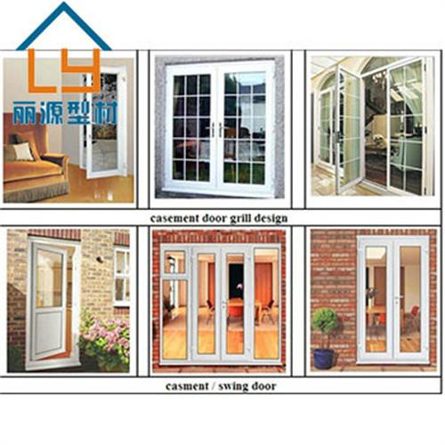 Cheap Custom Low Threshold UPVC French Door Double Glass Double Sash European Style for sale