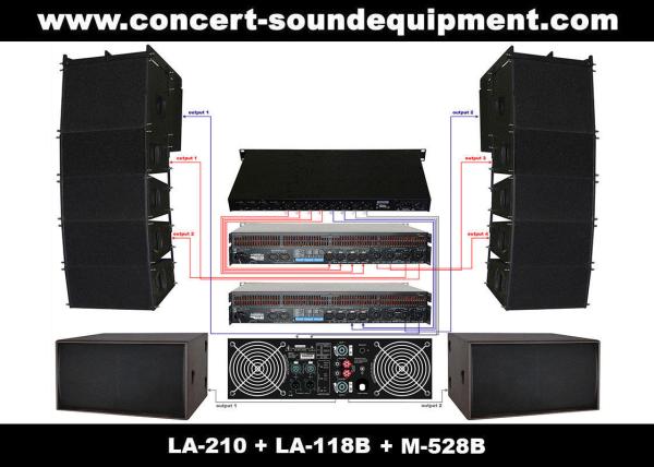 Cheap 480W Line Array Sound System With 1.4"+2x10" Neodymium Drivers for sale