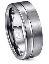 Cheap Tungsten Carbide Jewelry Men's Band Ring with Simple and Matt Finish Sample Making Service for sale