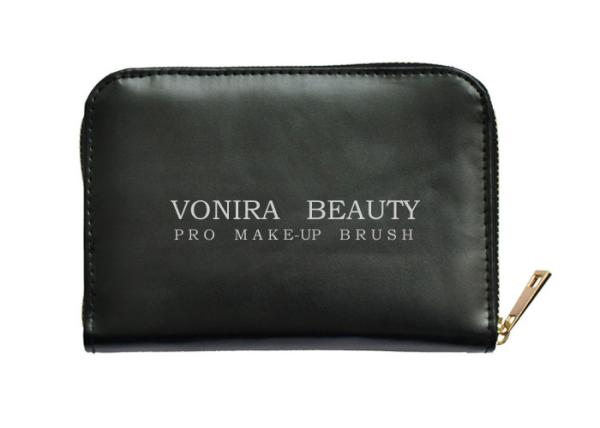 Cheap Mini Simple Makeup Brush Bag Travel Case Box Container Kit Holder With Mirror for sale