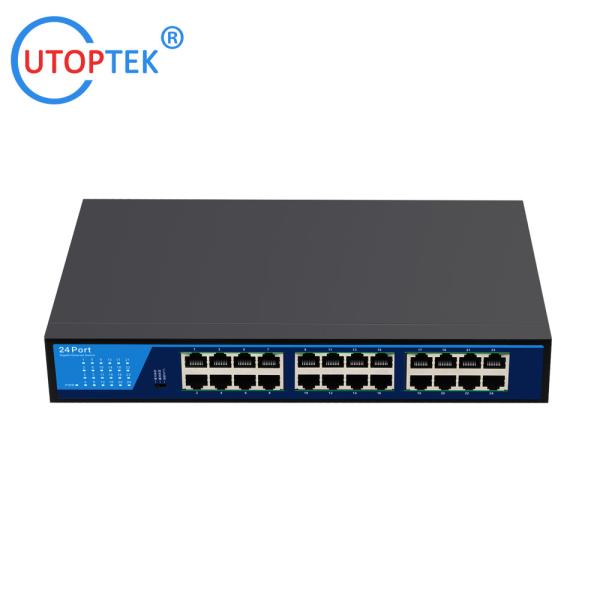 Cheap 10/100/1000Mbps 24port Gigabyte LAN RJ45 Network Ethernet Hub Switch with best factory price for sale