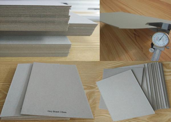 Cheap Material Mixed Paper Pulp Book Binding Board , Uncoated Grey Board Sheets for sale
