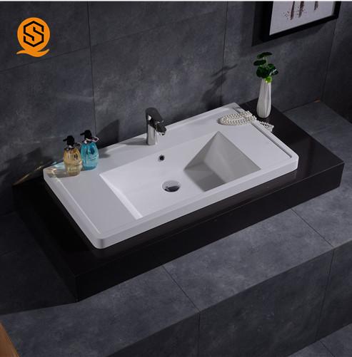 Cheap Linear Design Solid Surface Wash Basin Under Counter Wash Basin for sale