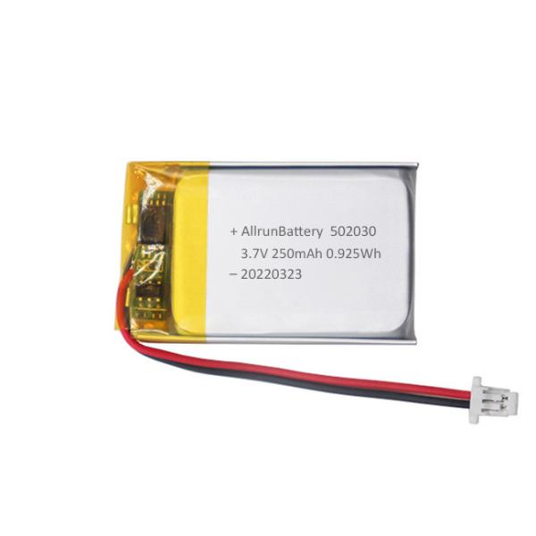 Cheap Thin 3.7 V 250mAh LiPo Battery Rectangle Lithium Polymer Rechargeable Battery for sale