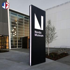 China Illuminated IP65 Indoor Wayfinding Signage Stainless Steel Sign Board Stand on sale
