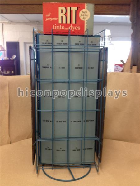 Cheap Metal Hair Color Tinned Dye Accessories Display Stand Double Sided Custom Signage for sale