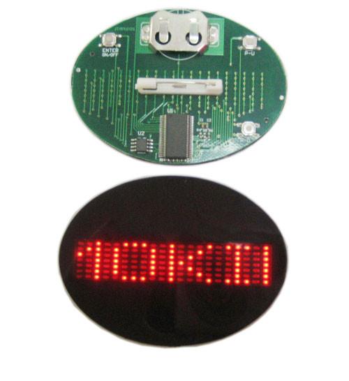 Cheap Flashing LED name badge display panel red and blue for sale