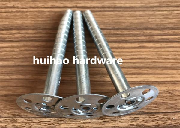 Cheap Galvanized Steel Rock Wool Insulation Anchor pins With 35mm Round Washer Base for sale