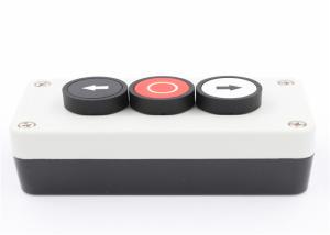White Red Black Three Push Button Electrical Switch With Up And Down Signal