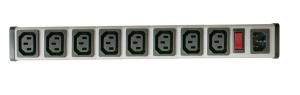 UL C-UL list IEC 8Way 15a overload protector Outlets Power Strip , Aluminium Alloy PDU Power Distribution Unit