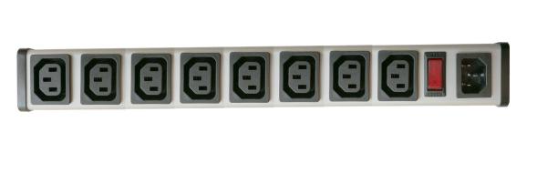 Cheap UL C-UL list IEC 8Way 15a overload protector Outlets Power Strip , Aluminium Alloy PDU Power Distribution Unit for sale