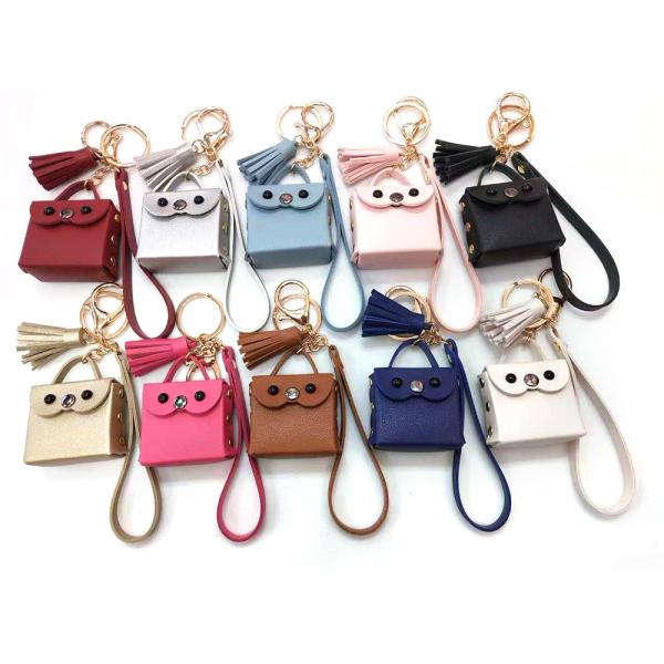 Cheap Lightweight Mini Purse Keychain , Gold Plating Mini Handbag Keychain for sale