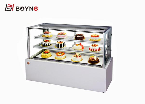 Cheap Anti Noise Refrigerated Cake Display Case Automatic Defrost Desert Cooler Custom Size for sale