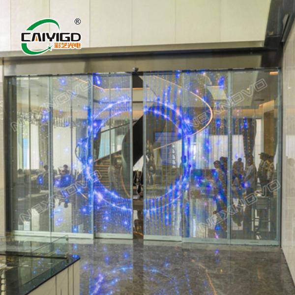 Cheap Y Sliding LED Screen Rail Moving Transparent Led Screen Panel for sale