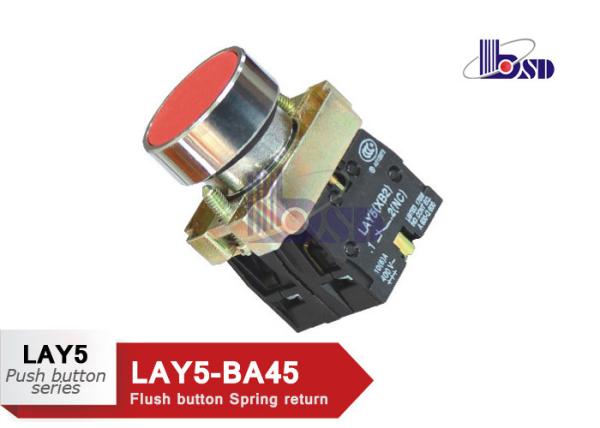 Cheap Red Color Push Button Switch Spring Return Flat Button LAY5（XB2）-BA45 for sale