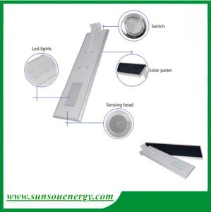 40w wireless motion sensor all in one led street light, easy installation integrated solar street light