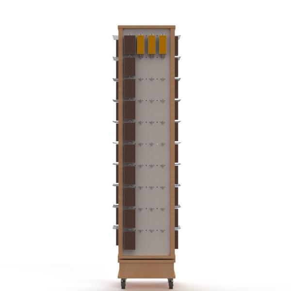 Cheap Electronics Products MDF Pegboard Display Racks Maple Color for sale