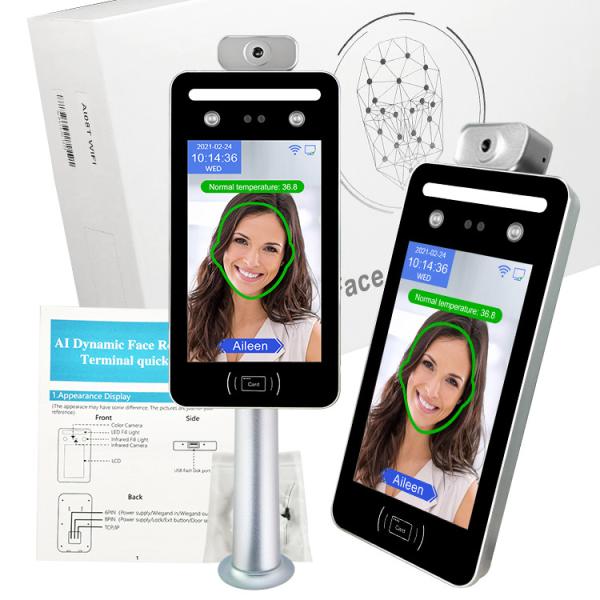 Cheap IPS Touch Screen Face Recognition Temperature Scanner Access Control for sale
