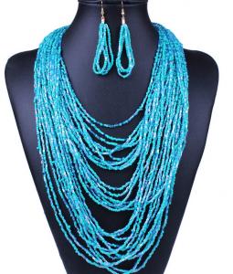 Best Bohemian aesthetic layering beads Necklace Set wholesale