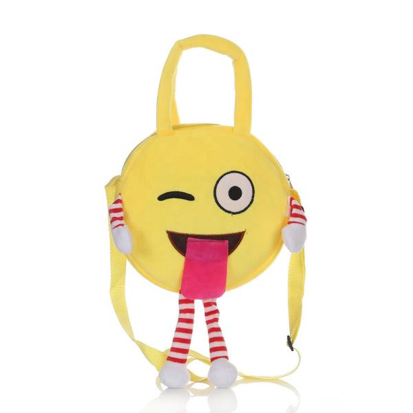 Cheap Machine Washable Emoji Plush Backpack With PP Cotton Filled for sale