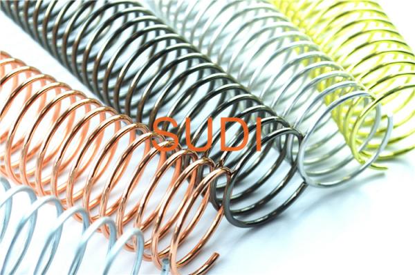 Cheap 1-1/2'' 38.1mm 4:1 Pitch Spiral Binding Electroplated Coil For Book Binding for sale