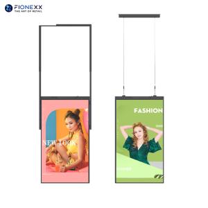 Ceiling Hanging Vertical Advertising Display 43inch Double Sided Window Display
