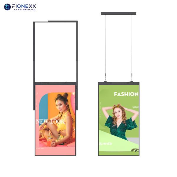 Cheap Ceiling Hanging Vertical Advertising Display 43inch Double Sided Window Display for sale