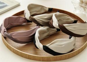 Best GLH003 Cross color girls womens fabric hair elastic stretch headbands accessories satin headband with bow wholesale