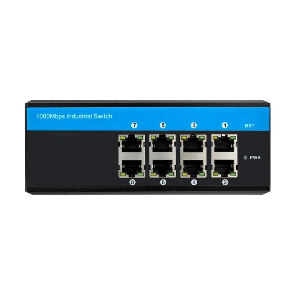 Cheap Industrial 8 Port Gigabit Network POE Switch Unmanaged DC48V Input Output 240W for sale