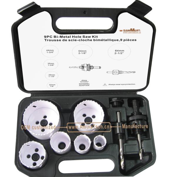 Cheap 9PC Bi-Metal Hole Saw Kit,Power Tools,Drill Bits for sale