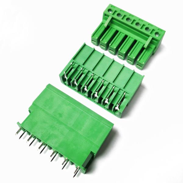 Cheap 7.62mm Spacing 30Amp Pluggable Plug-in Screw Terminal Blocks Plug + Header for sale