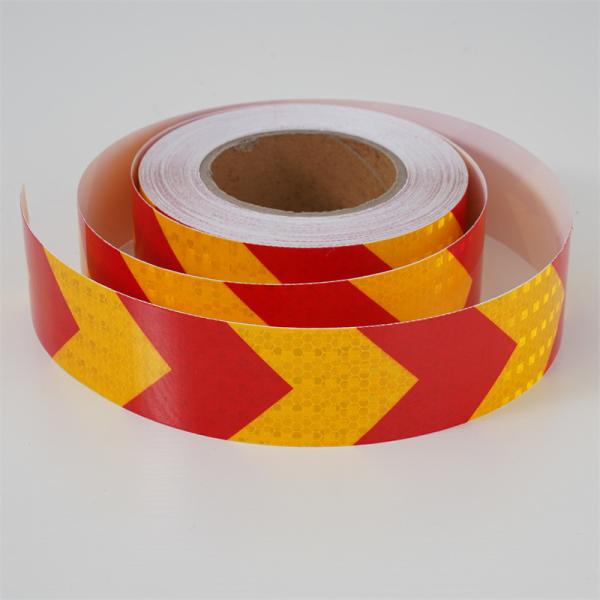 Cheap Crystal Lattice Conspicuity Arrow Pattern Reflective Caution Tape For Vehicle for sale