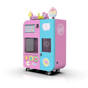 Marshmallow Automatic Cotton Candy Making Machine Enclosed 0.8-1.5mm Sugar