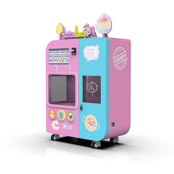 Cheap Marshmallow Automatic Cotton Candy Making Machine Enclosed 0.8-1.5mm Sugar for sale