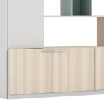Support customization Nordic Oak Color File Cabinet Upper Display Cabinet made