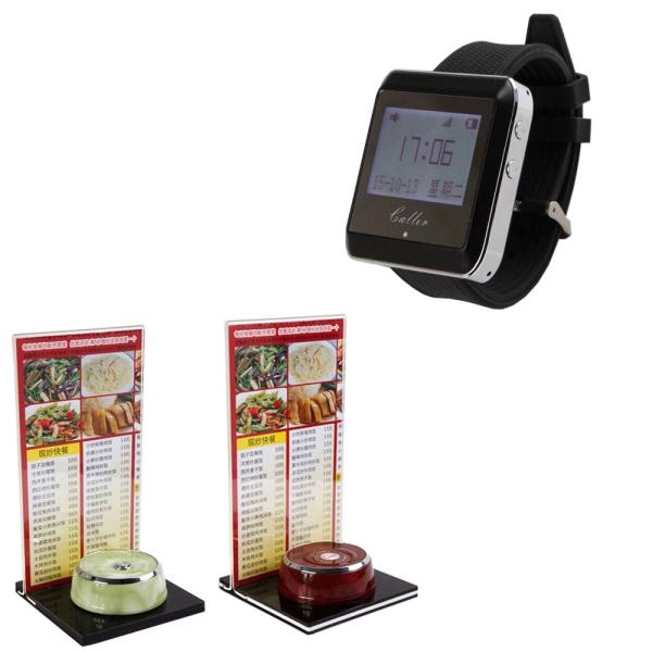 Cheap China supply wireless call button watch pager system for sale