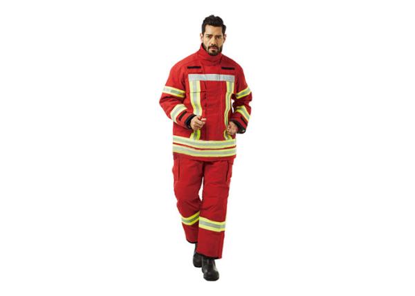 Cheap Ripstop Woven Red Firefighter Uniform Waterproof And Insulation Layer for sale