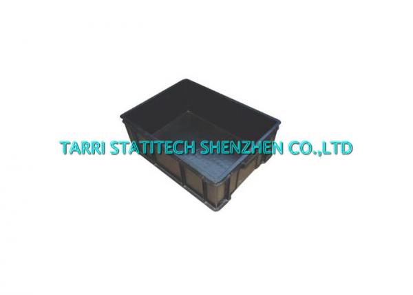 Cheap Black ESD Storage Box , ESD Storage Container For Anti Static Protection Used for sale
