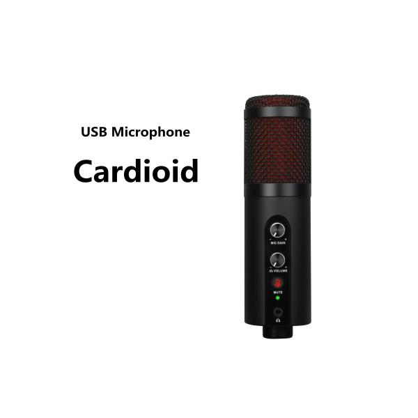 Cheap One Button Mute USB Recording Microphone For Computer 20Hz-20KHz for sale