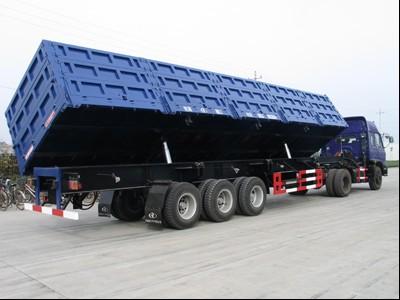 Max Payload 20001-25000 kg 3 or 4 Axles Side Tipper Dump Trailer for Coal Transportation