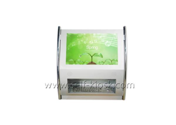 Cheap Space Saving Interactive Wall Mounted Computer Kiosk With Metal Keyboard for sale